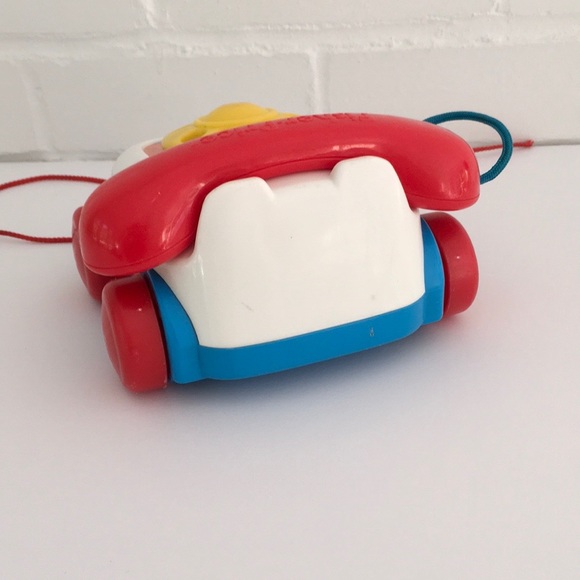 Classic Vintage Old Style Toddler Baby Fisher Price Pull Toy Play Phone - Picture 5 of 8